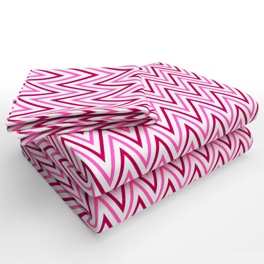 best zig zag blush pink super king size cotton folded bedsheets